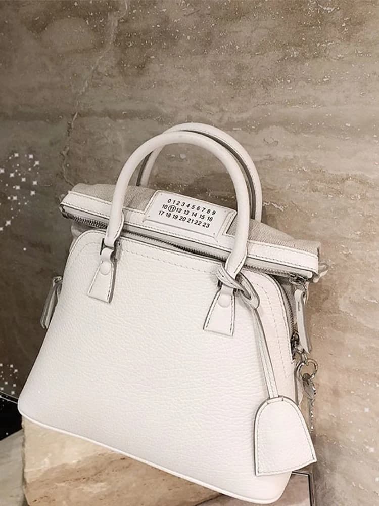 Sac à coque de créateur unique, sac à bandoulière irrégulier noir et blanc, sac à main à bandoulière