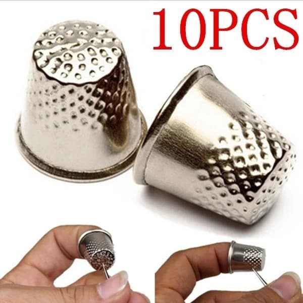 Aiguilles à coudre en laiton et métal dur Antique, protection des doigts partenaire, outils de coutu