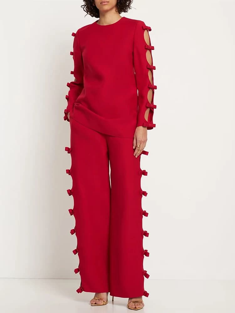 Ensemble de costume de créateur HIGH STREET, nouveauté 2026, pour femme, haut à manches longues ajou
