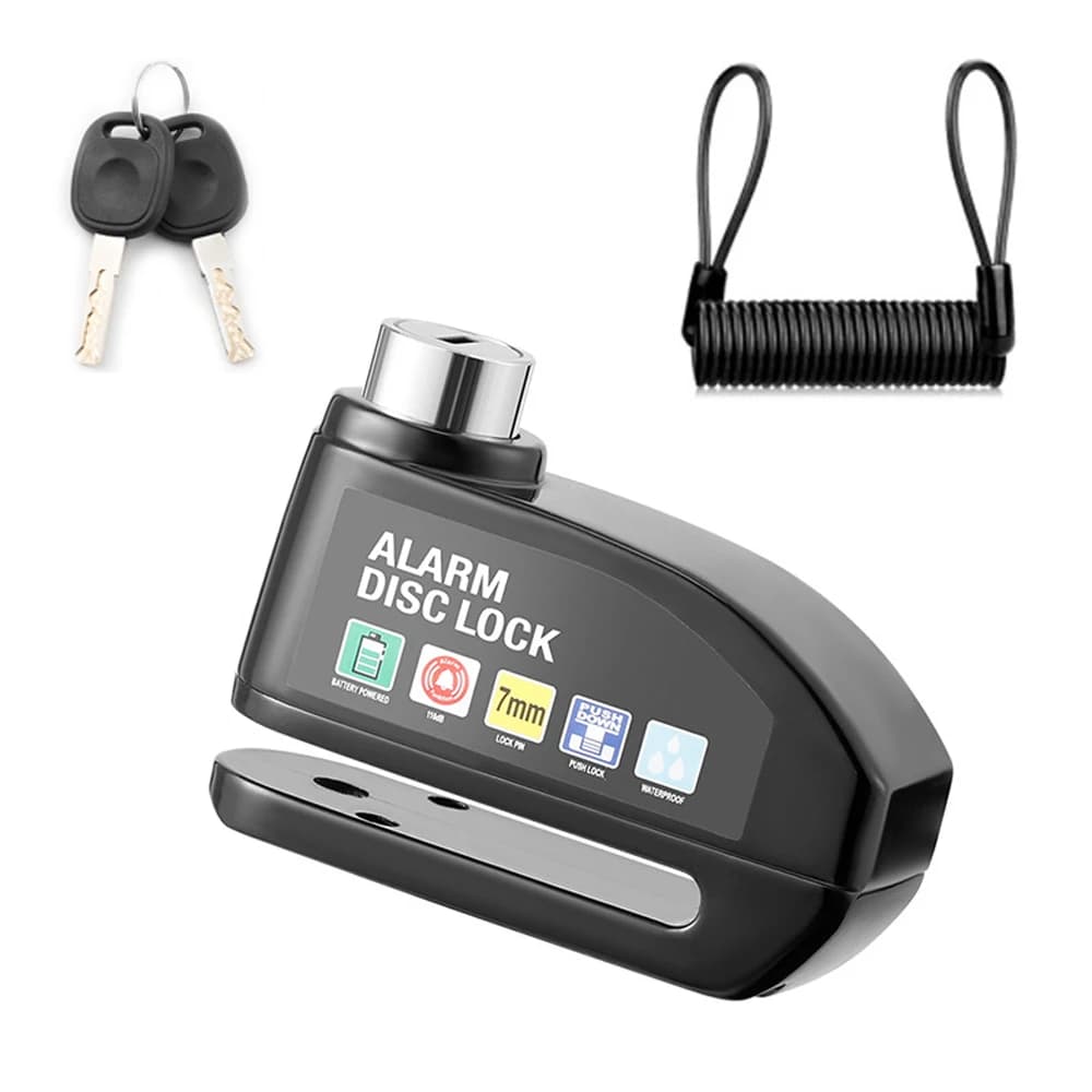 Alarme de Moto serrure de frein à disque sécurité Moto roue disque cadenas étanche 110dB fort Anti-v