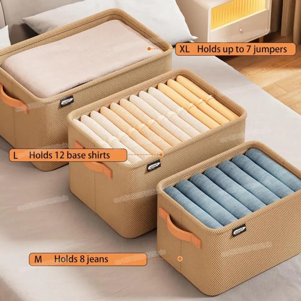 Placard organisateur de vêtements grande capacité pantalons jean boîte de rangement armoire tiroirs 