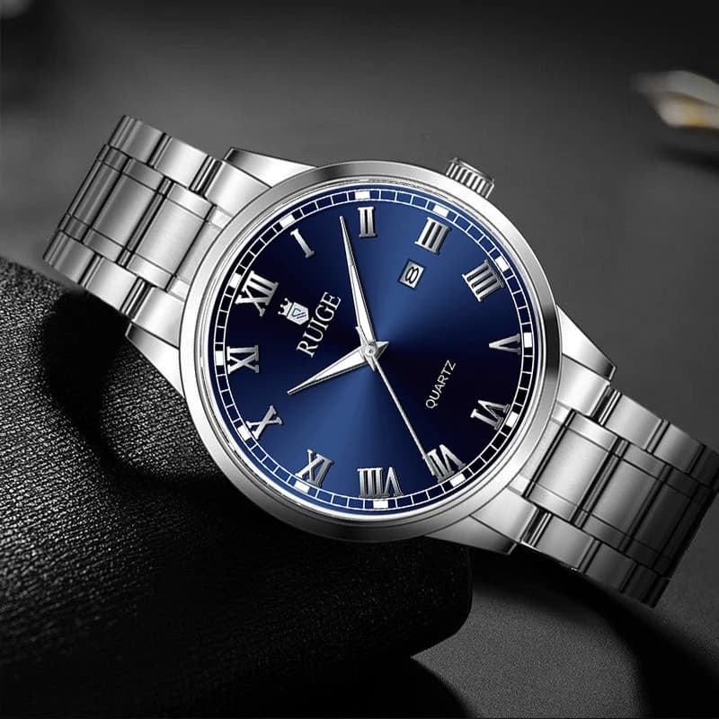 RUIGE-Montre-bracelet étanche pour homme, échelle romaine, minimaliste, célèbre, veilleuse