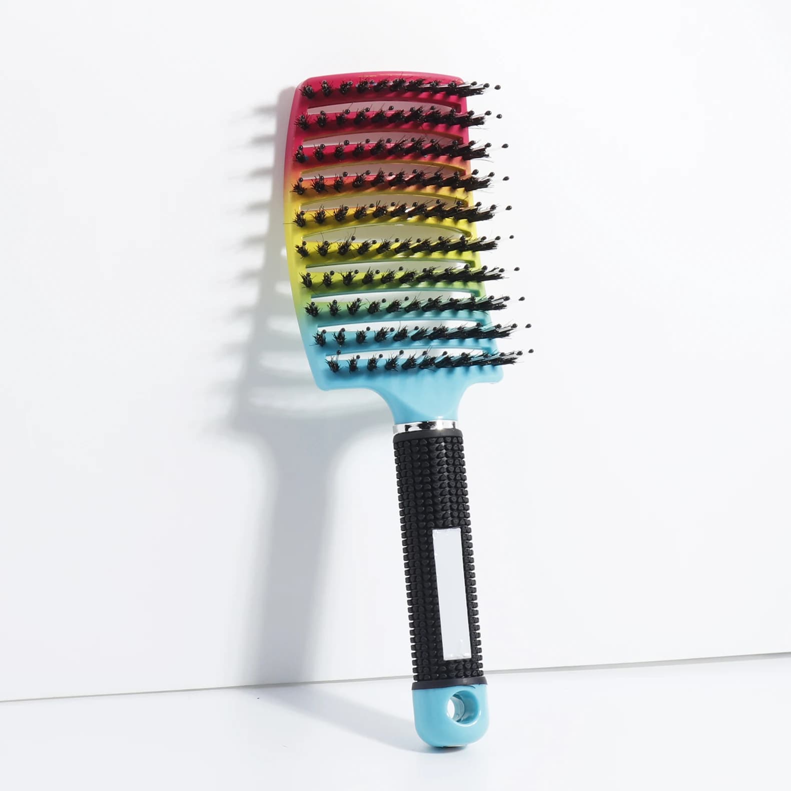 Brosse à cheveux démêlante en poils et Nylon pour femmes, peigne de Massage humide, outils de coiffu