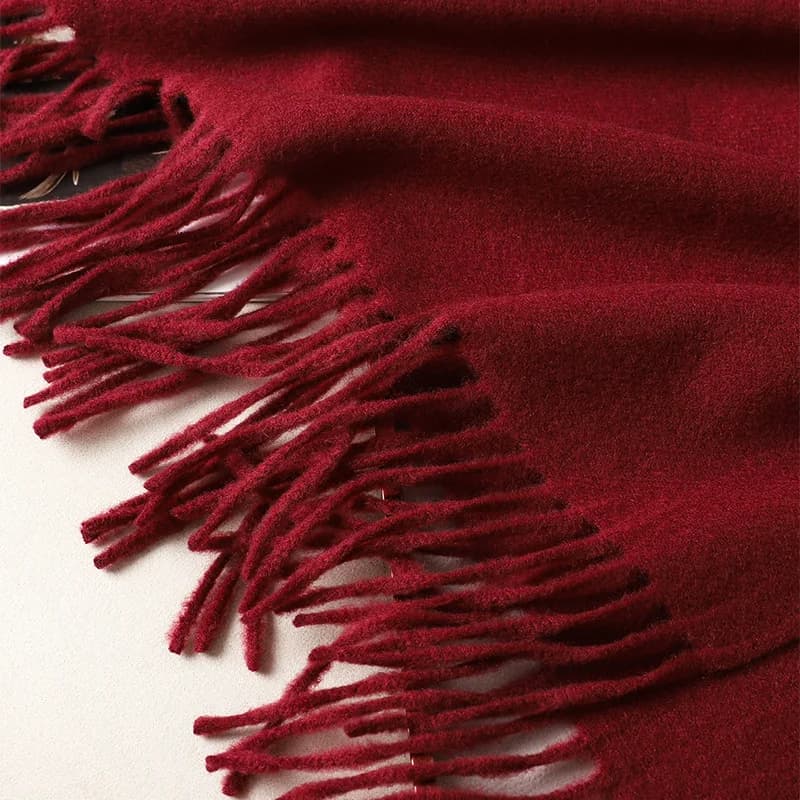 62 couleurs solide femmes hiver écharpe chaud épaissir cachemire châle en plein air mode luxe glands