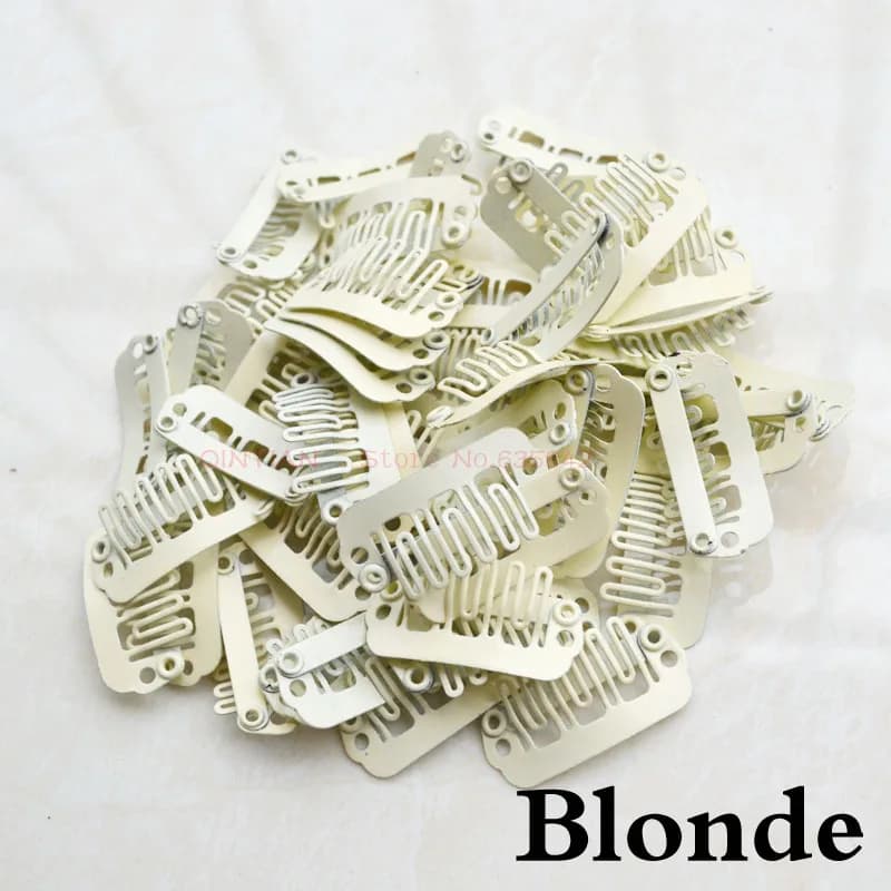 Mini pinces pour extension de cheveux, 100 pièces, 23mm, peignes en acier inoxydable, pour perruque,