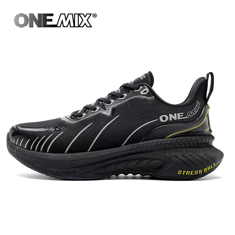 ONEMIX blanc chaussures de course sur route pour hommes coussin d'air chaussures de Sport en plein A