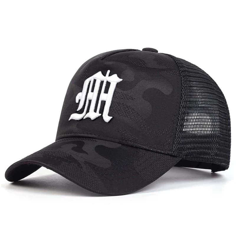 Casquettes en filet de baseball brodées CamSolomon, chapeaux décontractés réglables, chapeau de prot