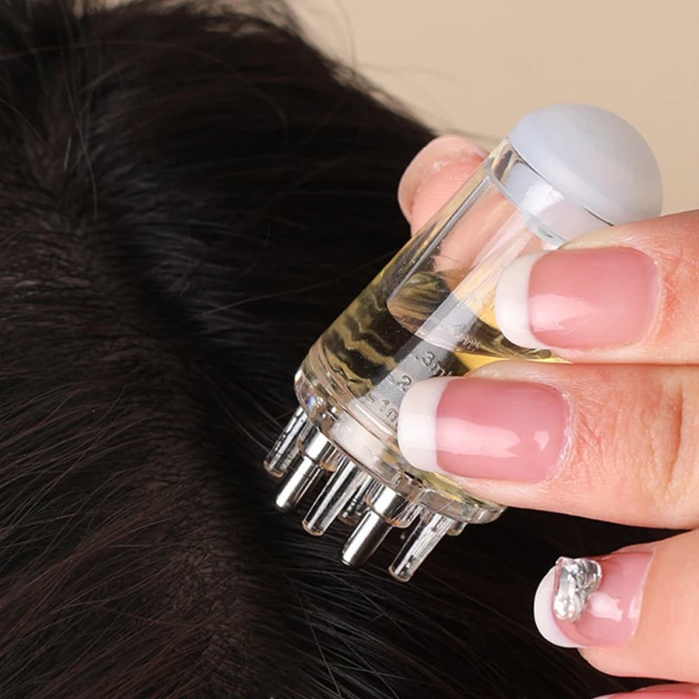 Applicateur de cuir chevelu, peigne liquide pour le traitement du cuir chevelu, huile essentielle, g