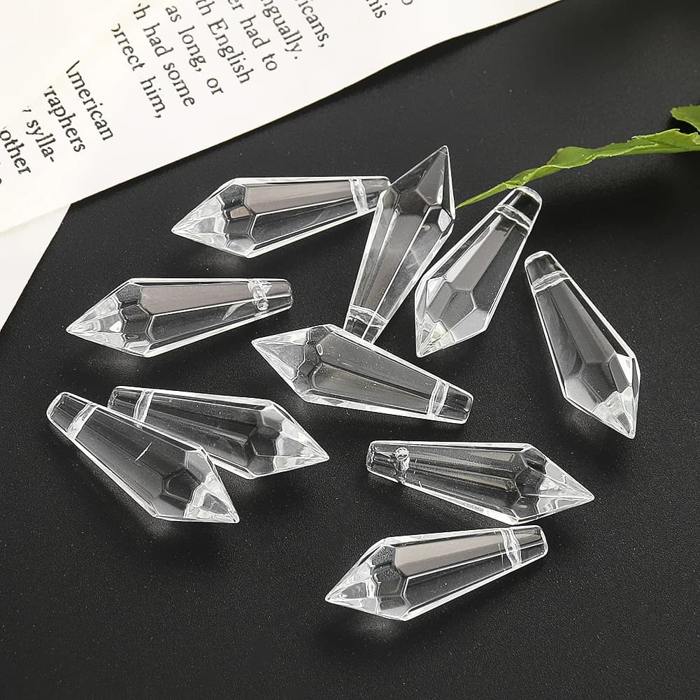 Muy Bien-Prisme en cristal de glace, lustre, pendentif en cristal, attrape-soleil, verre, goutte poi