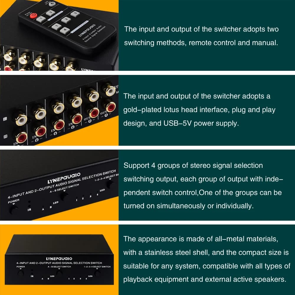 Commutateur de sélection de signal audio, commutateur audio, fonction de commutation de télécommande