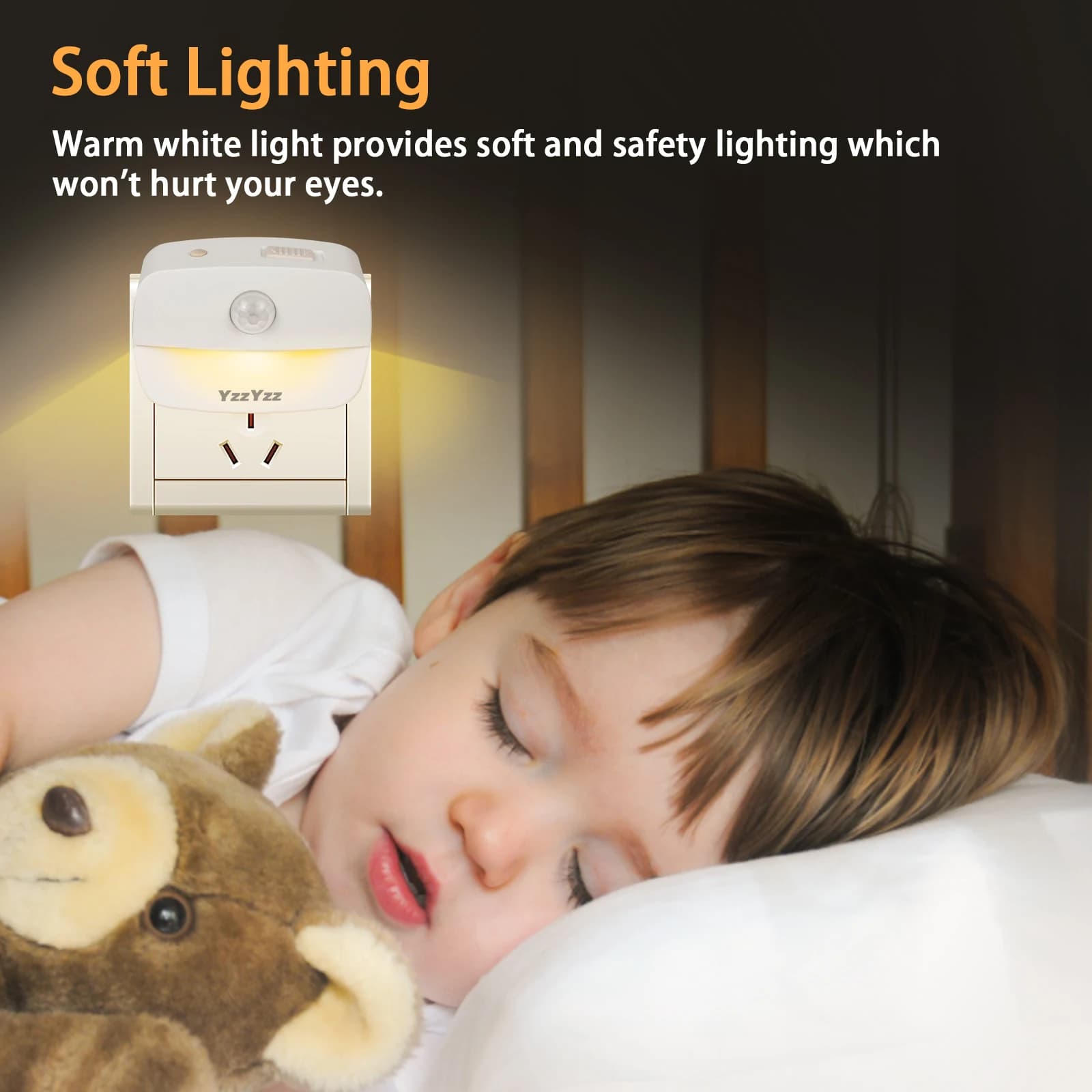 US prise européenne LED veilleuse PIR capteur de mouvement lumière lampe intelligente 110V 220V AAA 