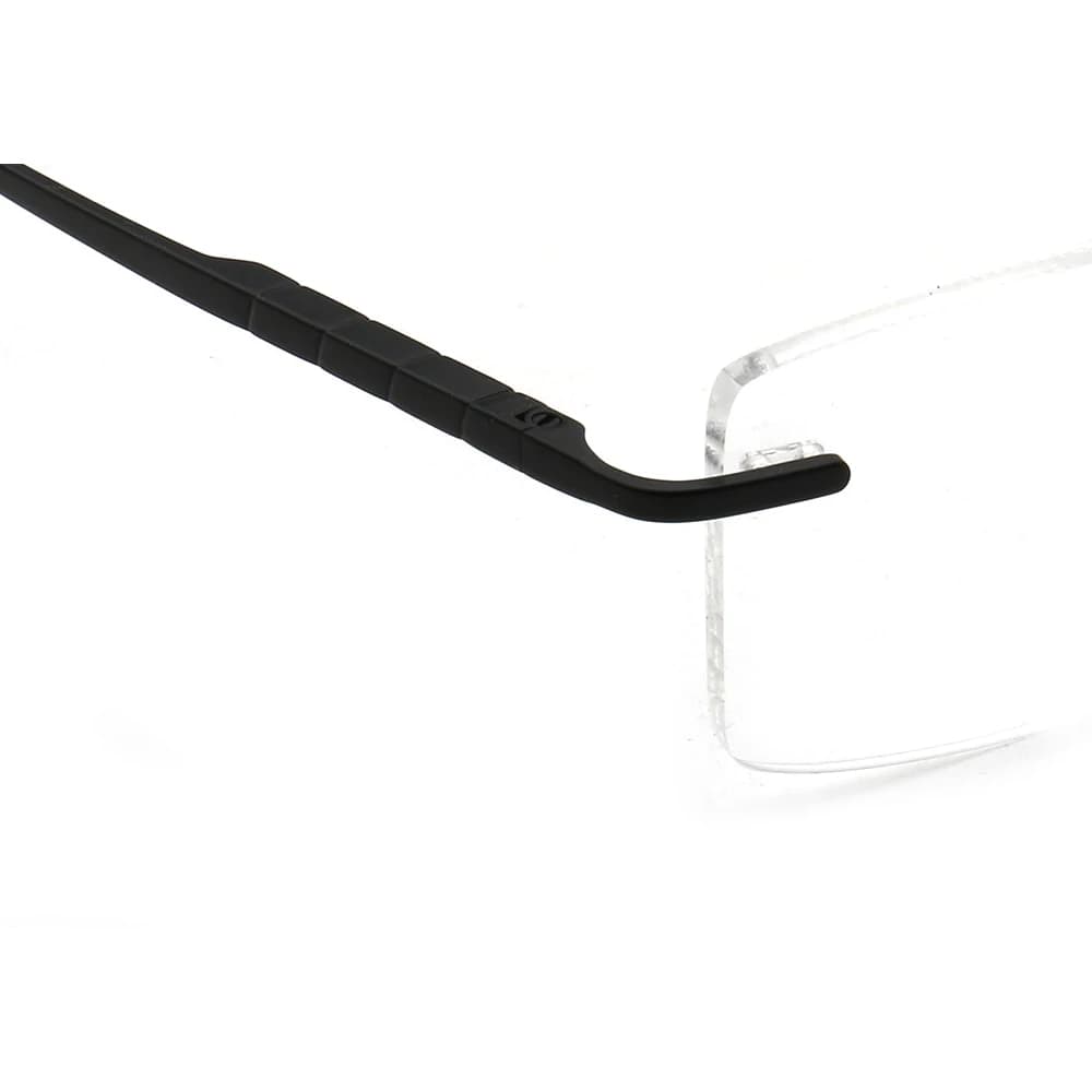 Montures de lunettes rectangulaires sans monture pour hommes, lunettes optiques carrées en métal d'a