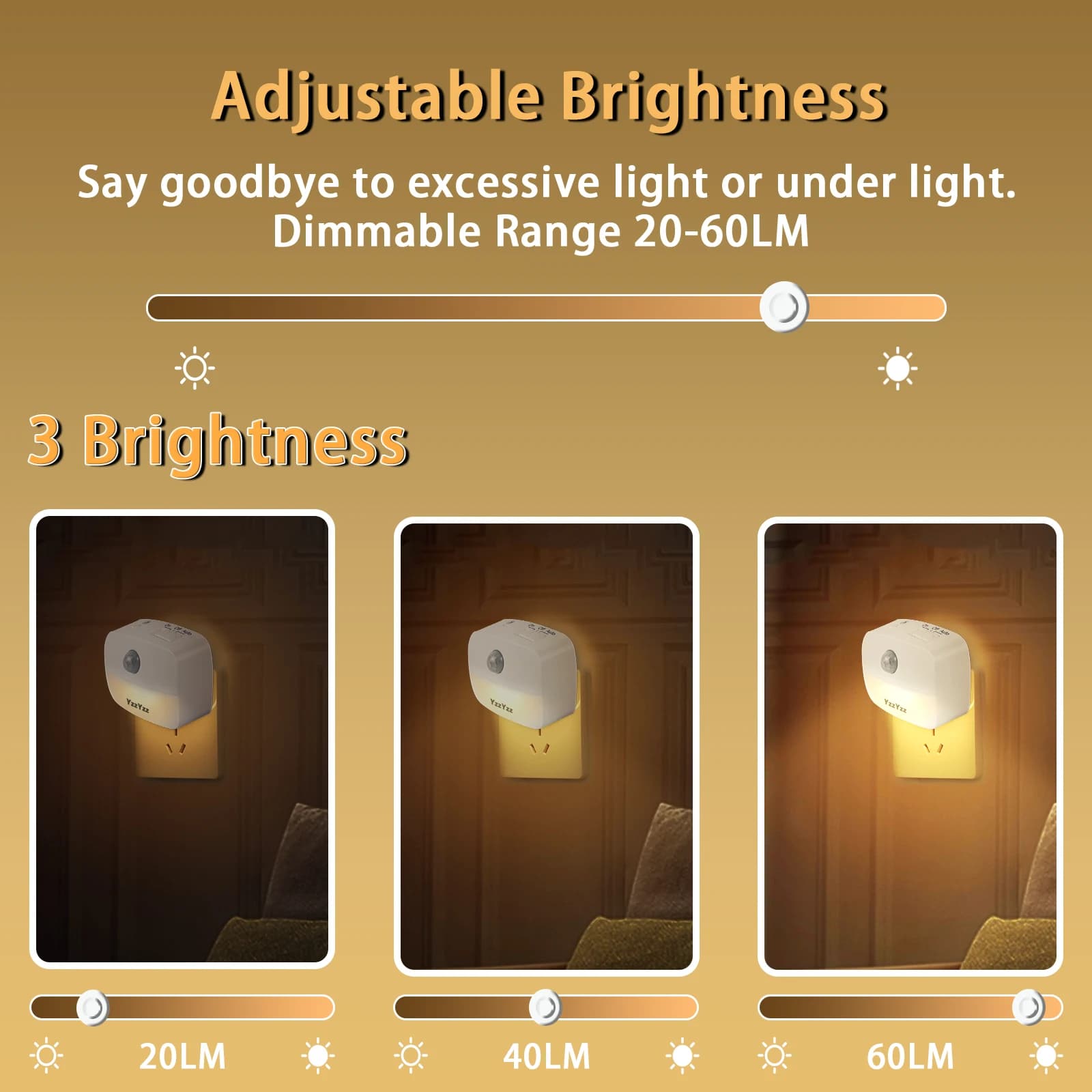 US prise européenne LED veilleuse PIR capteur de mouvement lumière lampe intelligente 110V 220V AAA 