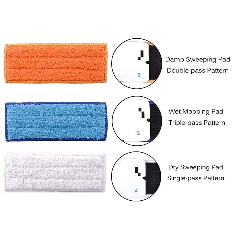 Compatible avec iRobot Braava Jet 240 241 244 Chiffon lavable de remplacement Humide / Sec / Légèrem