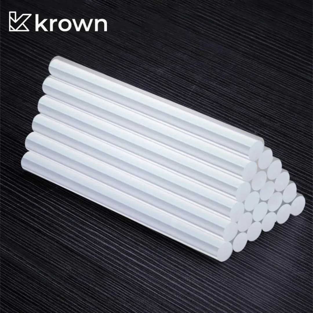 KROWN-Bâtons de colle en silicone, 10-11mm/7mm x 180mm, Viscosité de bain, Translucide, Thermofusibl