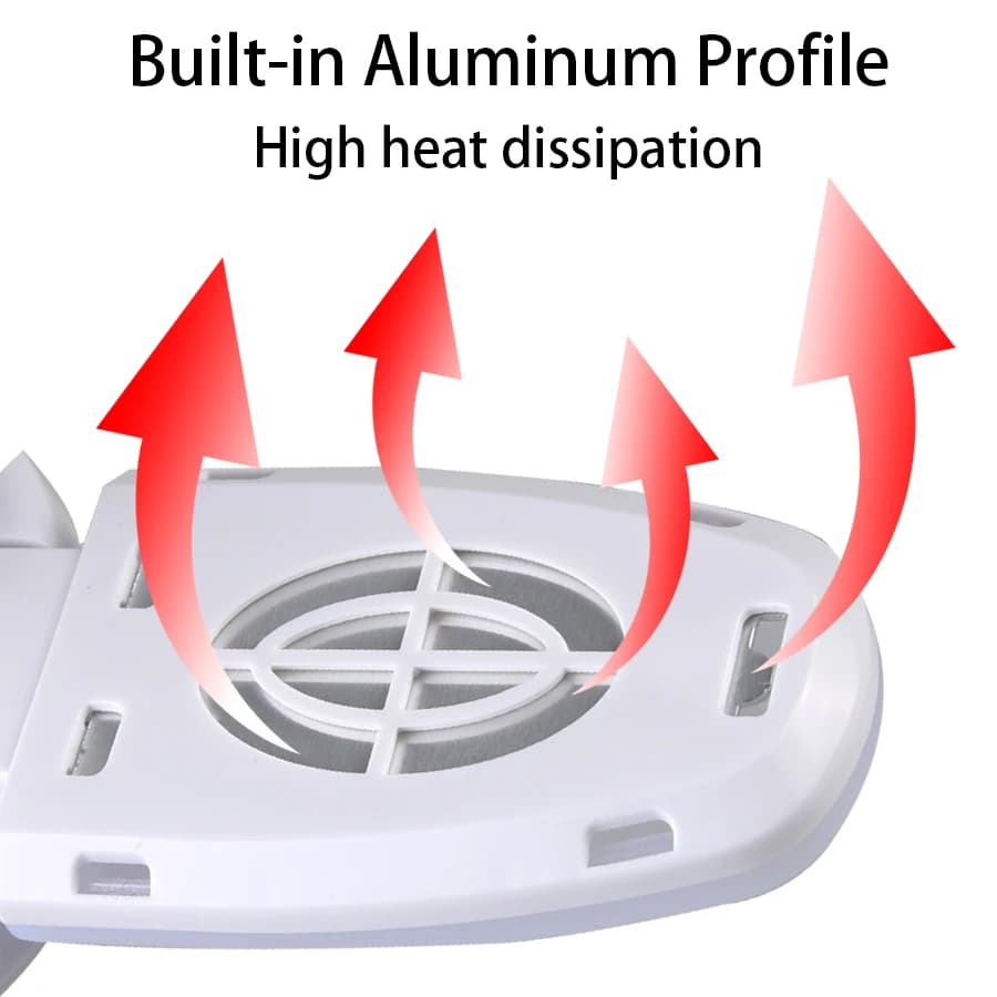 Ampoule LED pliable 28W E27, lame de ventilateur, lampe LED AC 220V 110V, projecteur pour panneau de