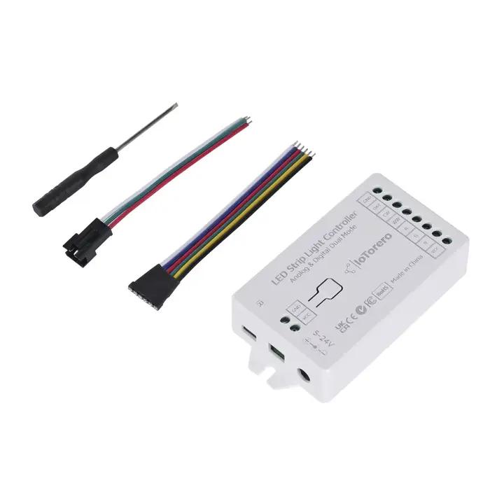 Contrôleur de bande LED IoTorero WLED PWM RGBCCT et adressable en mode double fonctionne avec Home A