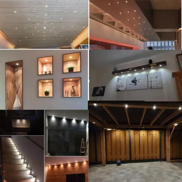 Mini Downlight LED 12V 15mm encastré petit Spot plafonnier cuisine escalier extérieur IP65 1W projec