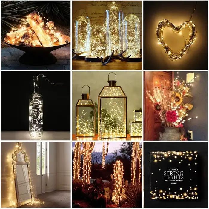 20M LED lumières fil de cuivre chaîne lumières USB guirlande fée éclairage cordes pour vacances noël