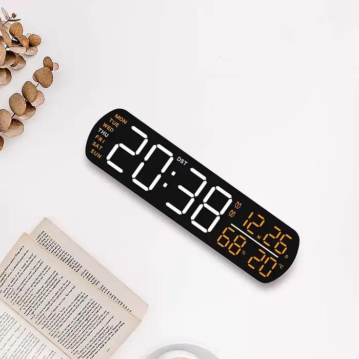Réveil numérique température humidité Date 2 alarmes compte à rebours DST Snooze horloge de Table Au