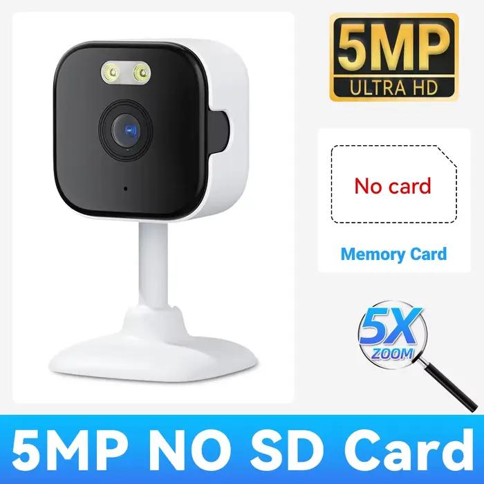 Caméra WiFi Mini Cube PEGATAH 5MP 2.4G Audio Bidirectionnel Détection Humaine Zoom 5X Vision Nocturn