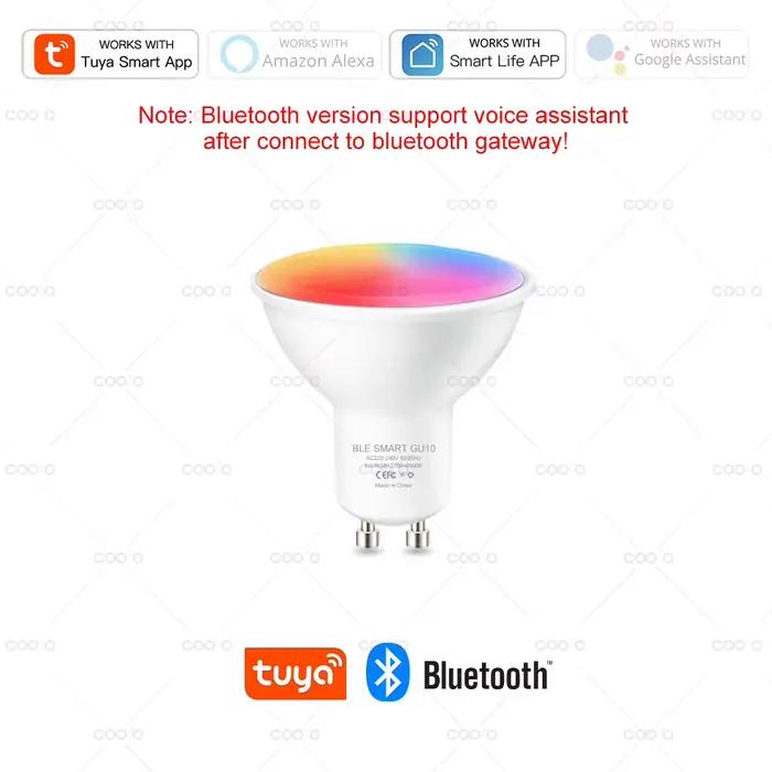 COOLO GU10 Tuya WiFi ampoule LED intelligente Bluetooth lampes à intensité variable vie intelligente