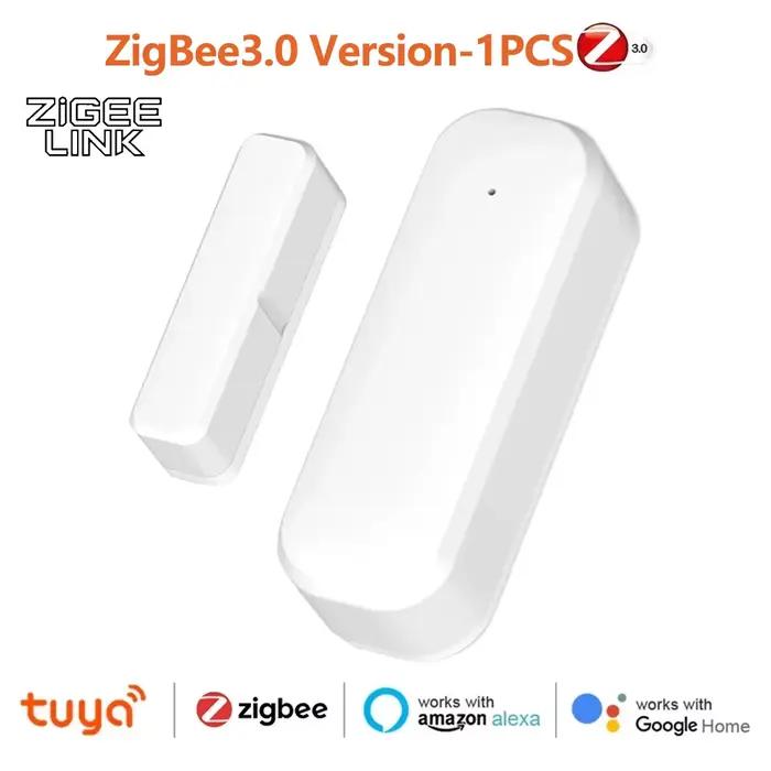 Capteur de porte et de fenêtre Zigbee, détecteur d'ouverture et de fermeture, alarme de sécurité pou