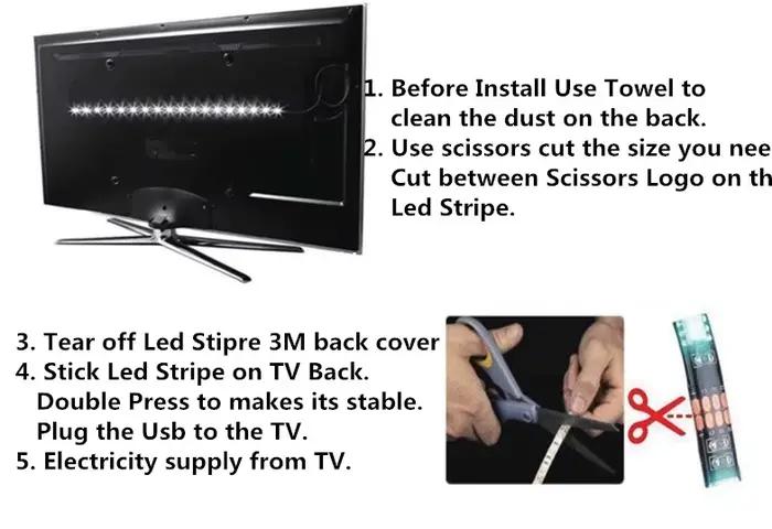 DC 5V USB 1M 2M 3M 4M 5M 10M 15M LED Strips 2835 White Warm White LED Strip Light TV Background Ligh