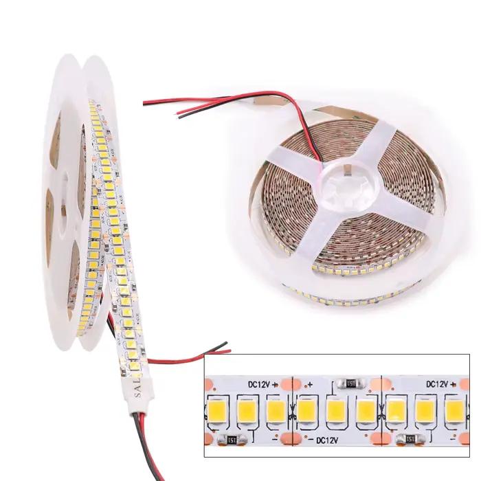 480 LED s/m SMD 2835 bande LED 24 V 12 V 5 M 2400 LED Double rangée bande LED Flexible 1200 LED s 90