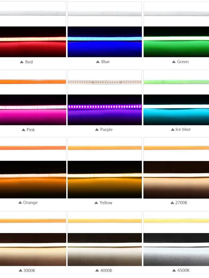 OCONA DC 5 V couleur USB COB LED bande lumières pour ordinateur PC décor armoire 480 LED s rouge bla