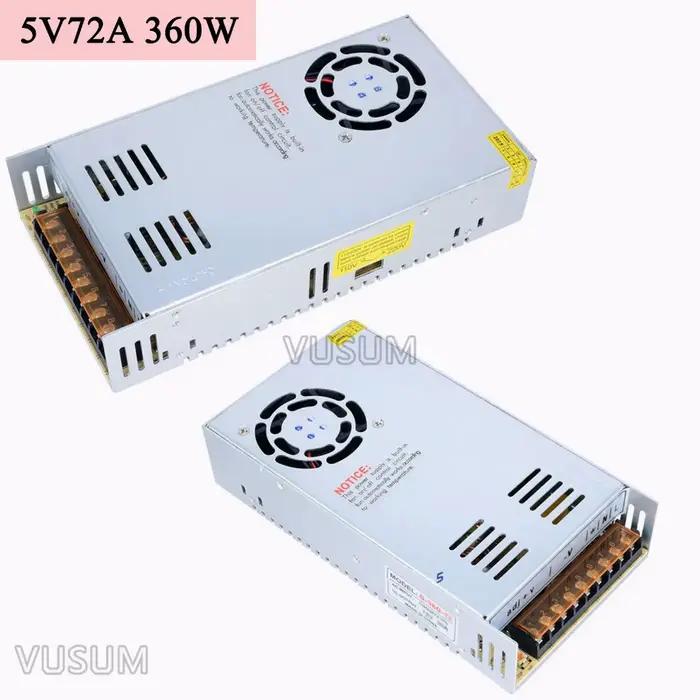 Vusum commutation alimentation Led 5V transformateur d'alimentation 110V 220V AC à DC 5V 2A 6A 10A 2