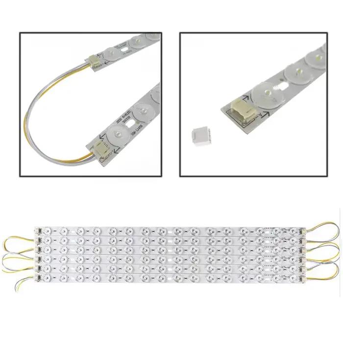 10 pièces LED Tube plafonnier Module Source 4W 6W 8W trois couleurs 2835 LED barre lumières plafonni