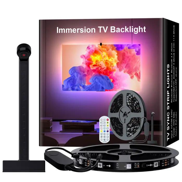 Rétroéclairage TV par Immersion avec caméra, bande lumineuse TV ambiante intelligente, synchronisati
