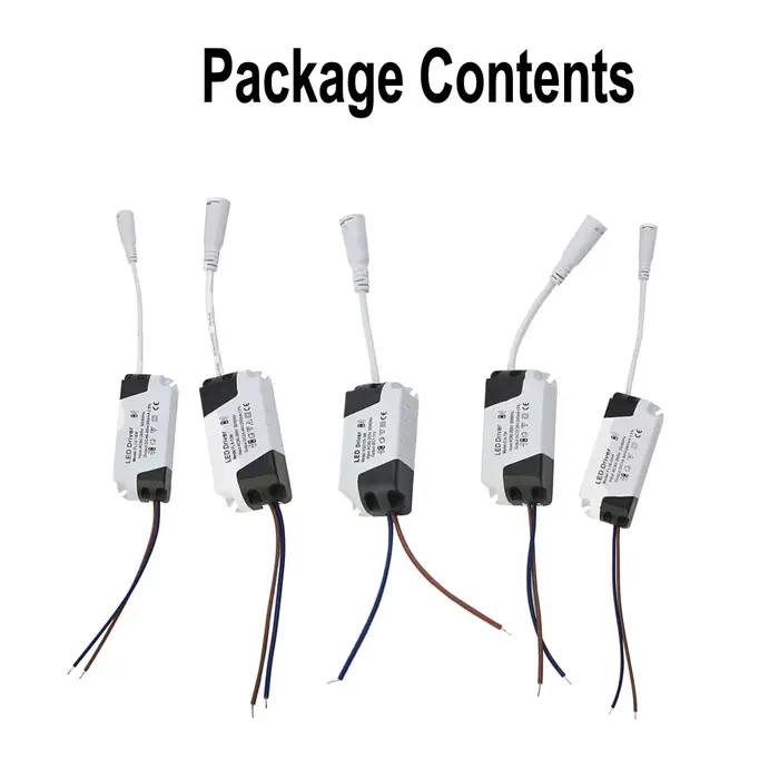 Alimentation LED DC 12-24V, courant constant 265mA, 3W 6W 12W 18W 24W, pour panneaux LED