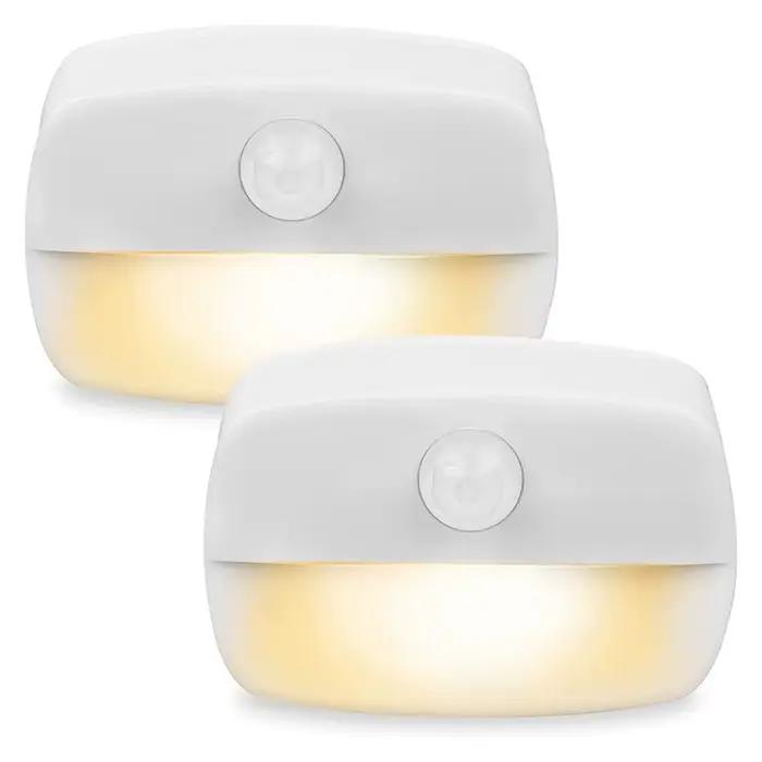 Détecteur de mouvement lumière intérieure LED veilleuse bâton sur veilleuse à piles lumières pour co