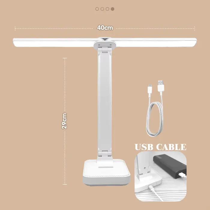 Lampe de bureau LED lampe de Table Rechargeable USB 3 niveaux Dimmable tactile éclairage de bureau P