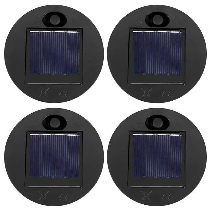 Lanterne Solaire de Remplacement, Éclairage d'Extérieur, Rond, Étanche, 4 Pièces