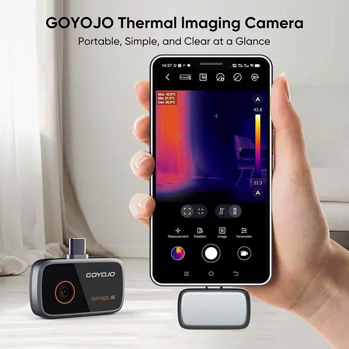 Caméra thermique GW192A pour téléphone Android, caméra thermique infrarouge pour inspection et répar