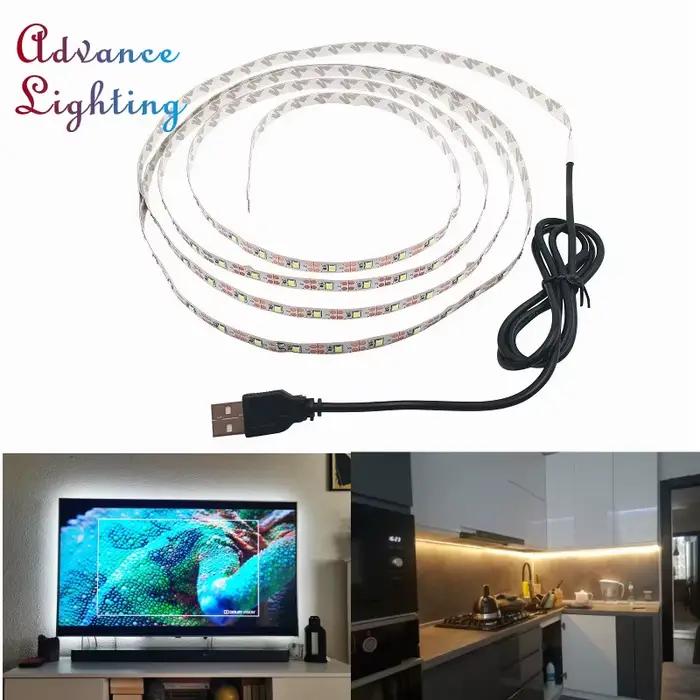 DC 5V USB 1M 2M 3M 4M 5M 10M 15M LED Strips 2835 White Warm White LED Strip Light TV Background Ligh