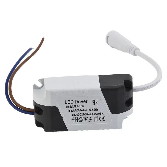 Pilote LED 280mA 8-24W AC 110V 220V à DC 24V, transformateur d'éclairage, panneau de plafonnier, ada