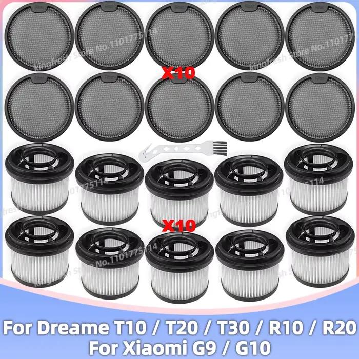 Pièces de rechange pour Dreame T10, T20, T20 Pro, T30, T30 Neo, R10, R10 Pro, R20, Xiaomi G9, G10, p