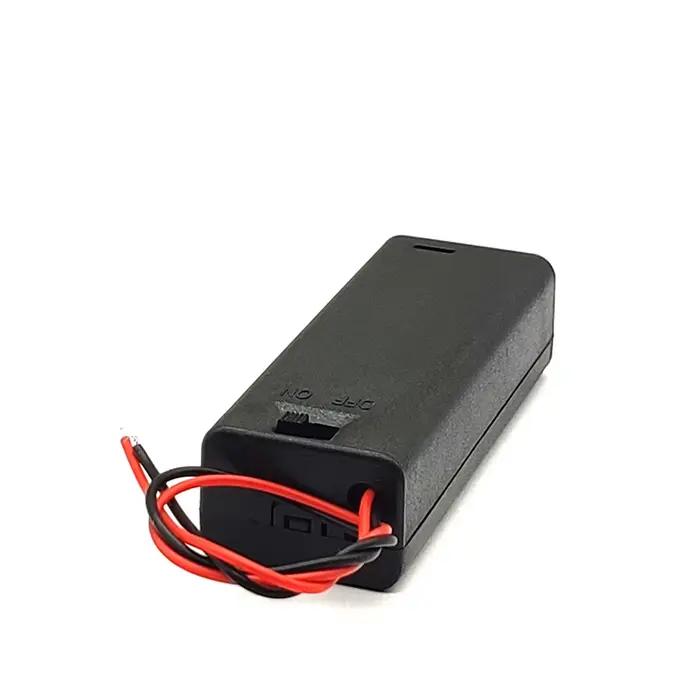 Support de batterie AA 1/2/3/4 emplacements, boîte de rangement de piles AA 1.5V/3V/4.5V/6V avec fil
