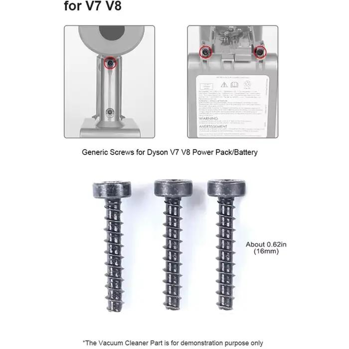Vis à clous pour aspirateur Dyson sans fil V6 V7 V8 V10 V11, Pack d'alimentation/batterie 6 pièces