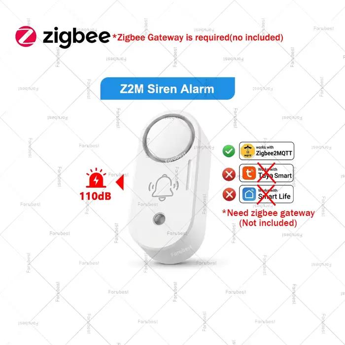 Alarme sirène intelligente Zigbee pour la sécurité domestique avec alertes stroboscopiques, alarme d