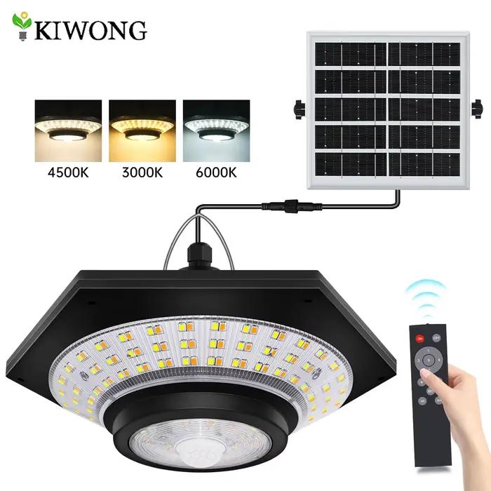 Lampes suspendues solaires d'intérieur et d'extérieur avec télécommande 180led, capteur de mouvement