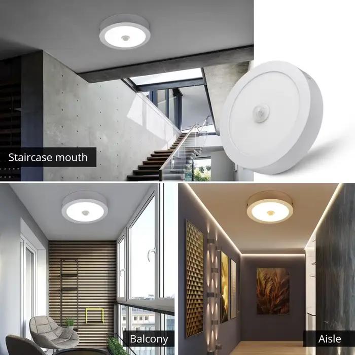 PIR détecteur de mouvement LED plafonniers 6W 12W 18W coque en aluminium Downlight lampe 110V-220V p