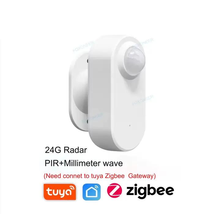 Capteur de présence humaine intelligent Zigbee, Radar MmWave 24G + PIR, détection d'éclairage, prise