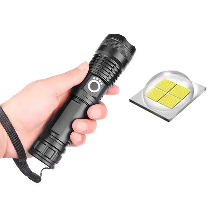 USB puissant xhp70.2 lampe de poche torche Super lumineux Rechargeable Zoom LED torche tactique xhp7
