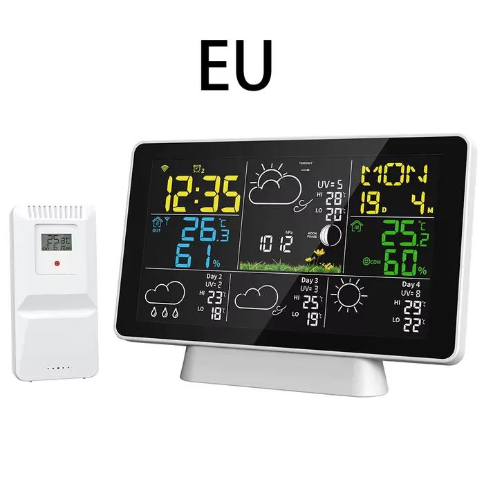 Tuya 4-Day Météo Prévisions Météo Station WiFi Intelligent Météo Horloge LCD Couleur Écran Sans Fil
