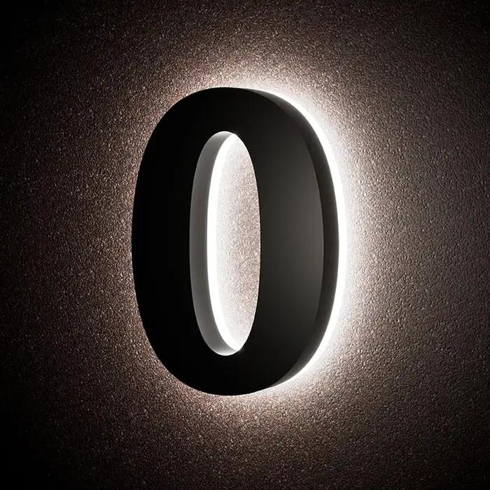 Numéro de maison intelligent à LED, numéro de maison moderne rétroéclairé, numéros lumineux extérieu